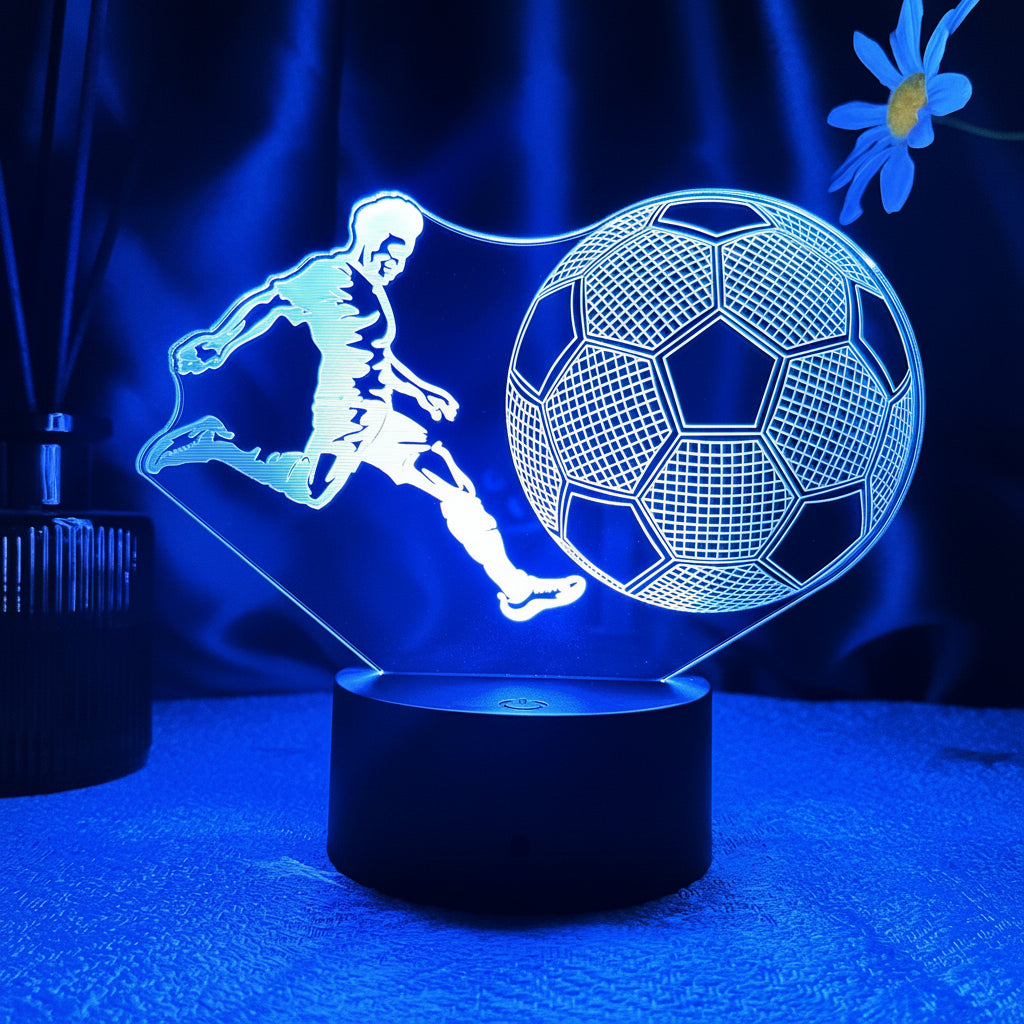 Fotball 3D Illusjon LED-Lampe - Nattlampe - Illusion