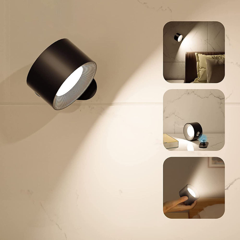 Ledsen™ RotatingLamp 1+1 GRATIS: Roterende Trådløs LED Vegg Lampe