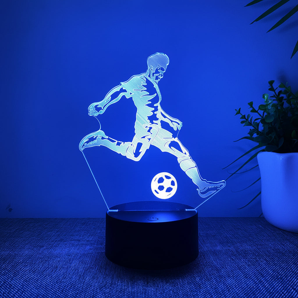 Fotball 3D Illusjon LED-Lampe - Nattlampe - Illusion