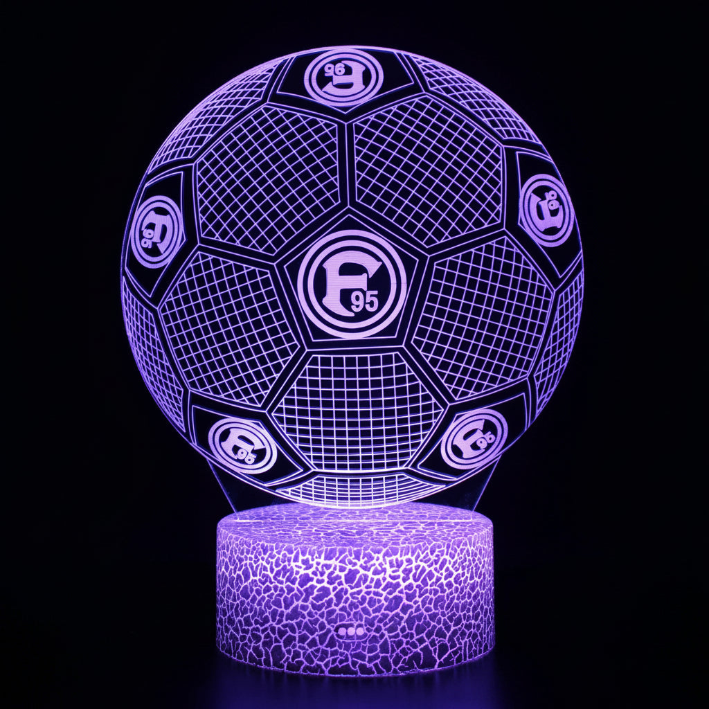 Fotball 3D Illusjon LED-Lampe - Nattlampe - med Fjernkontroll