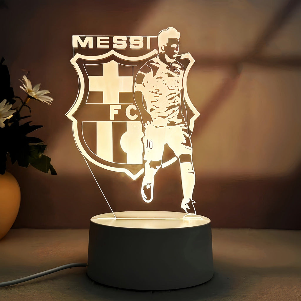 Lionel Messi 3D Illusjon LED-Lampe - Nattlampe - Illusion