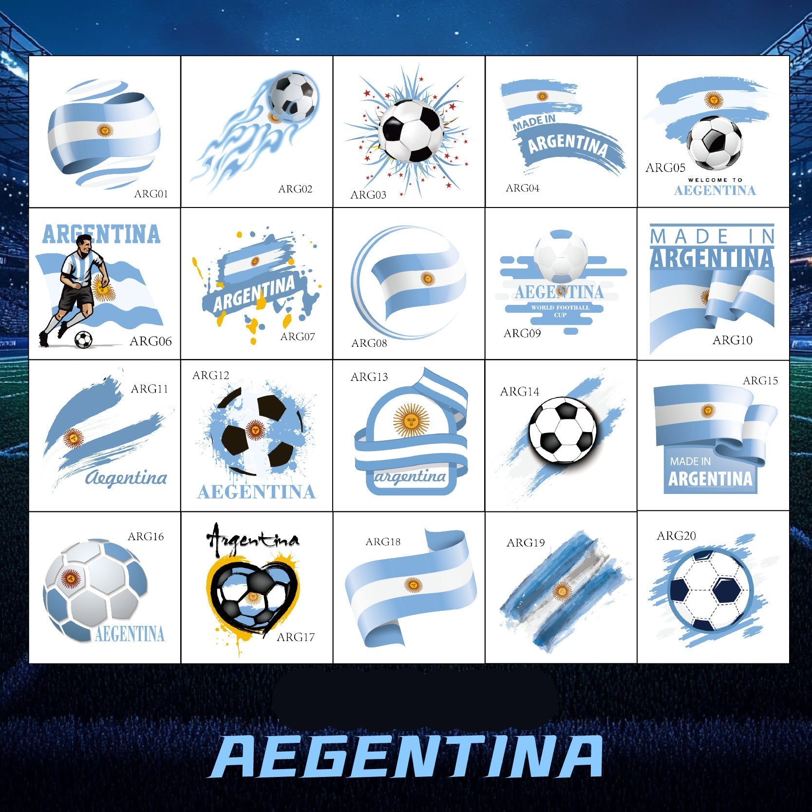 Fotball Klistremerker - Argentina
