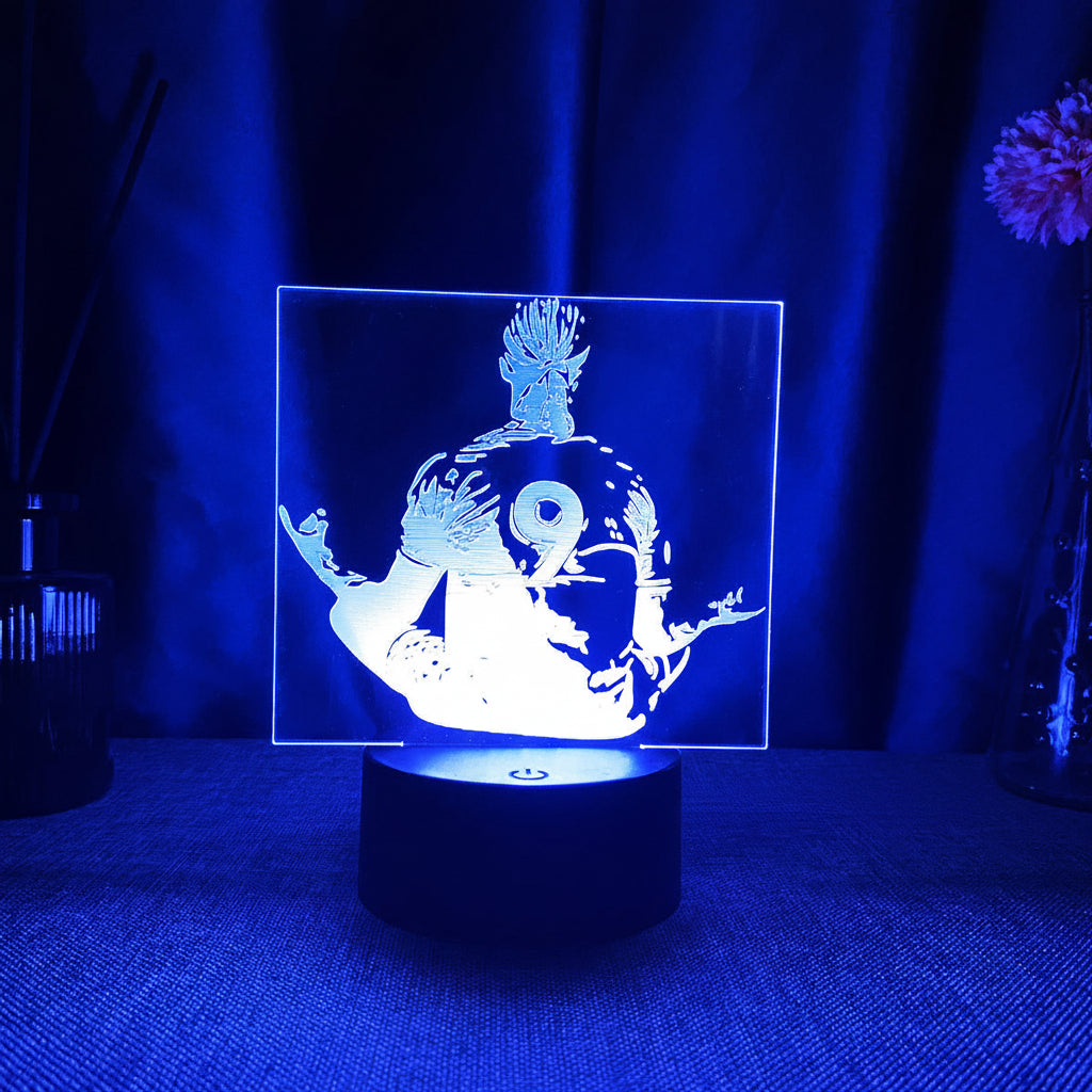 Erling Haaland 3D Illusjon LED-Lampe - Nattlampe