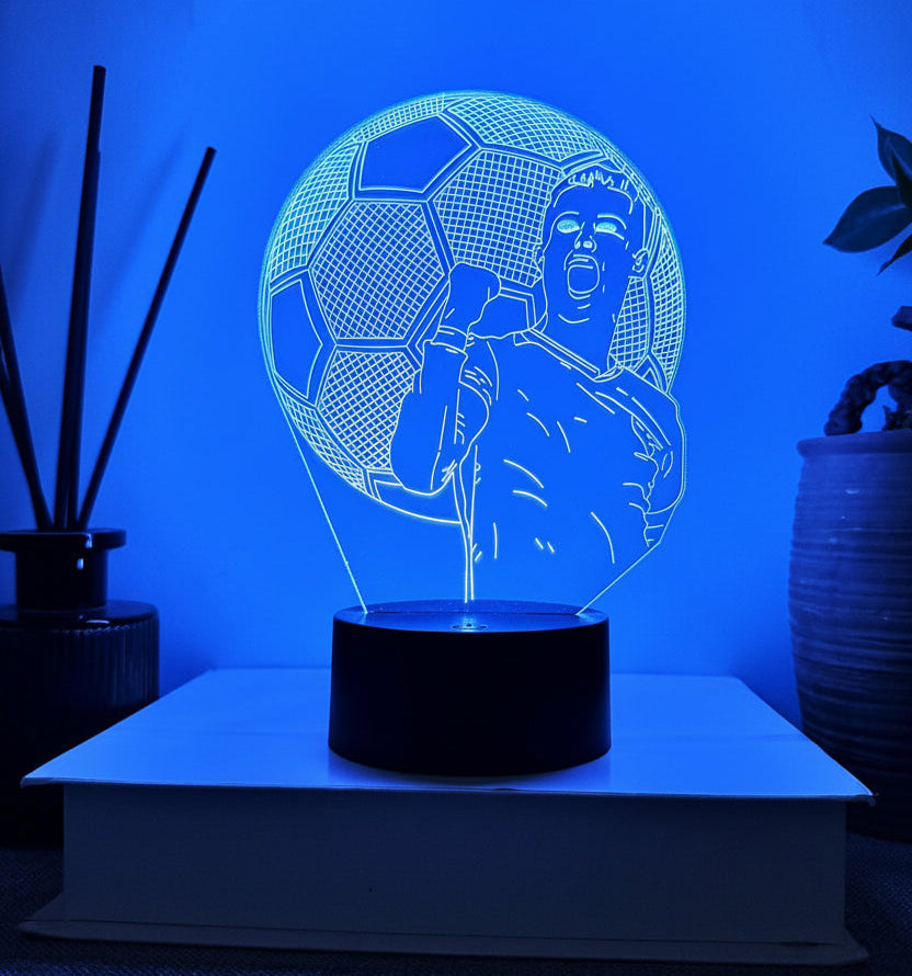Ronaldo 3D Illusjon LED-Lampe - Nattlampe