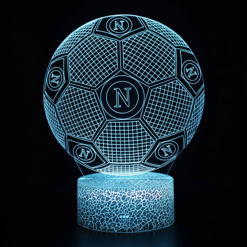 Fotball 3D Illusjon LED-Lampe - Nattlampe - med Fjernkontroll