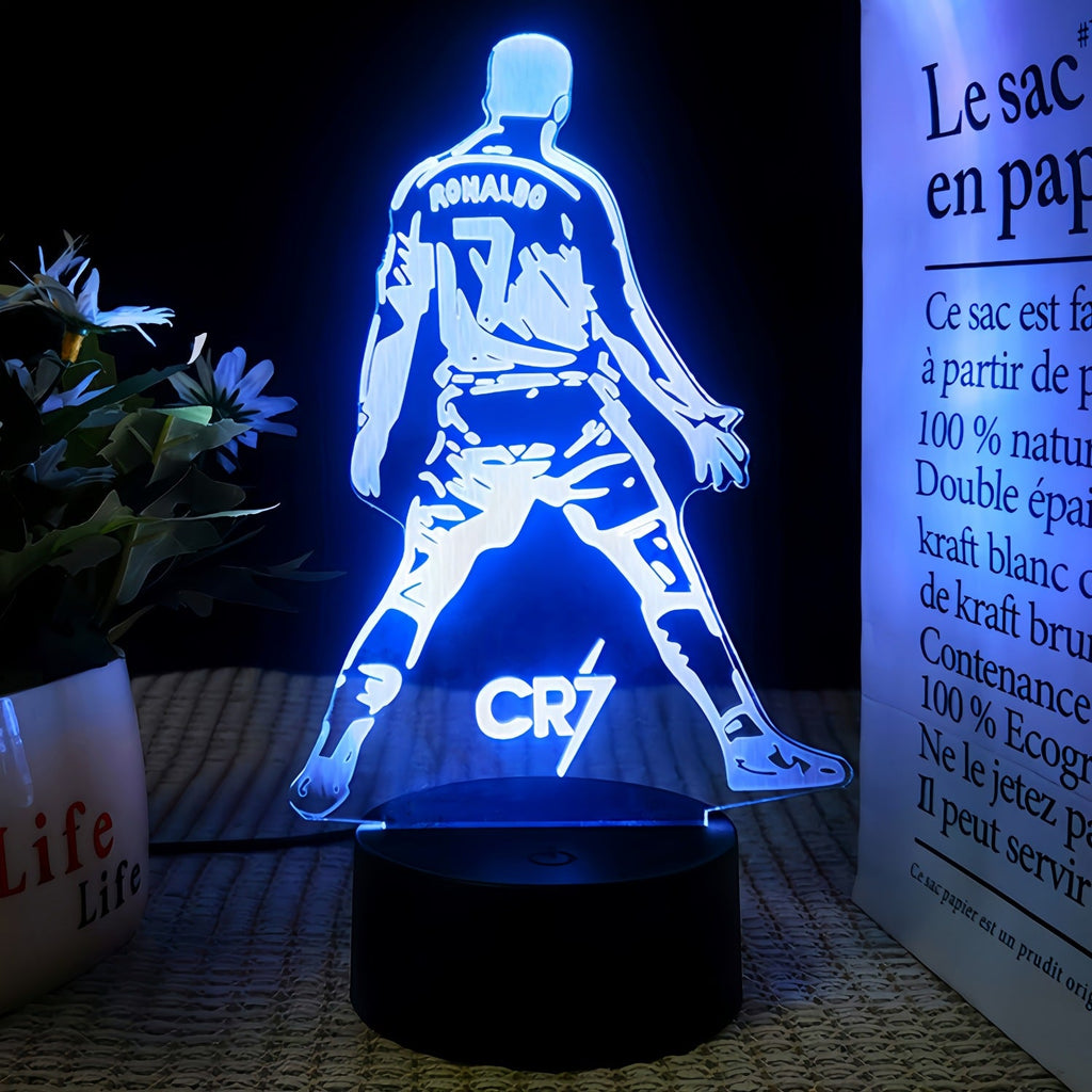 Cristiano Ronaldo 3D Illusjon LED-Lampe - Nattlampe