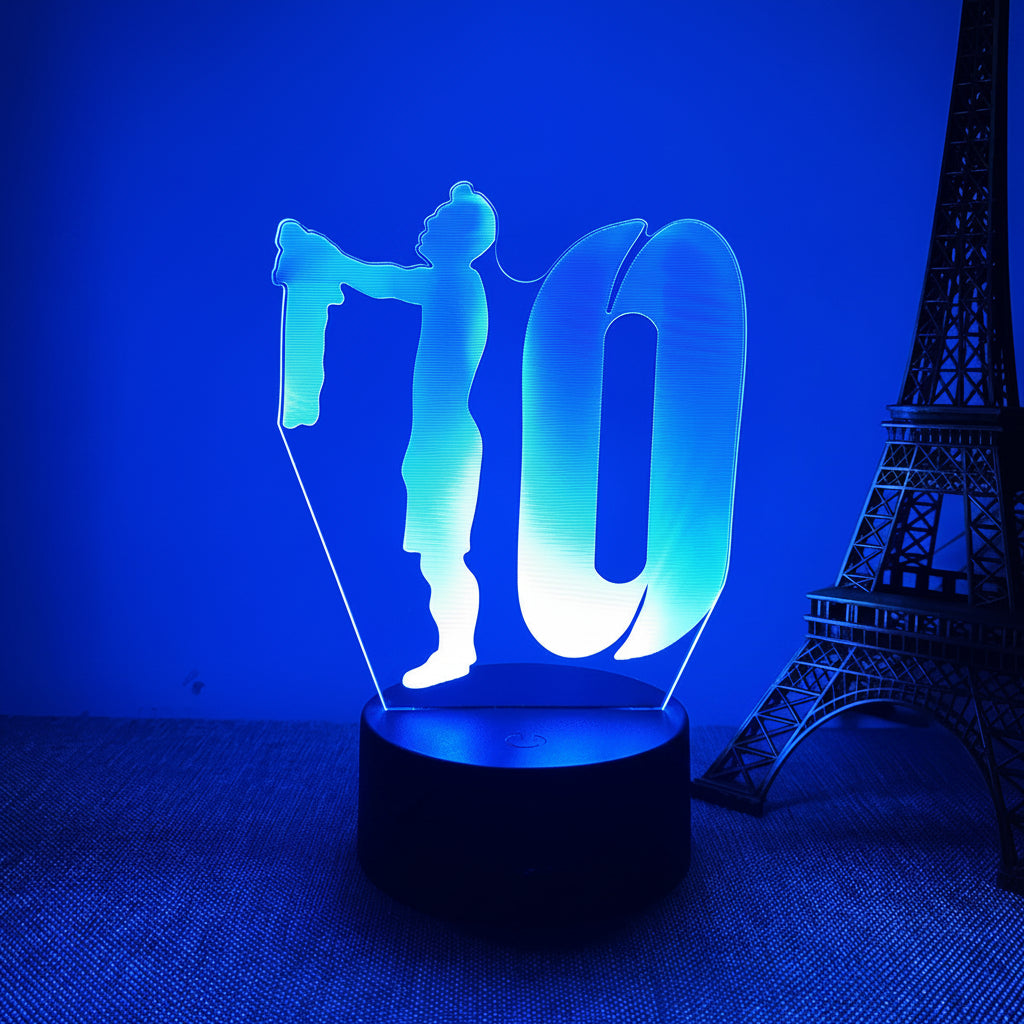 Lionel Messi 3D Illusjon LED-Lampe - Nattlampe