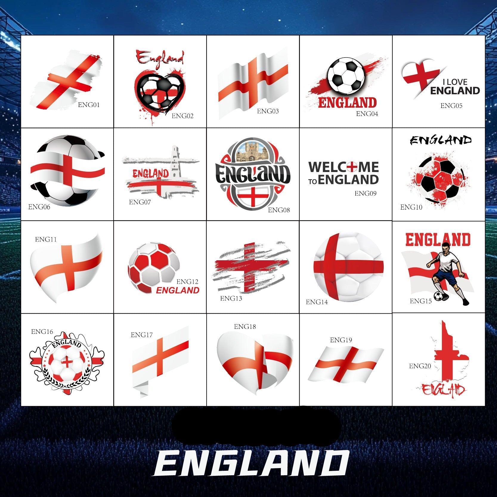 Fotball Klistremerker - England