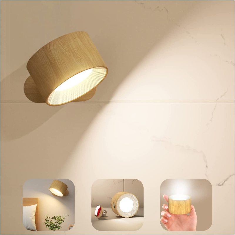 Ledsen™ RotatingLamp 1+1 GRATIS: Roterende Trådløs LED Vegg Lampe