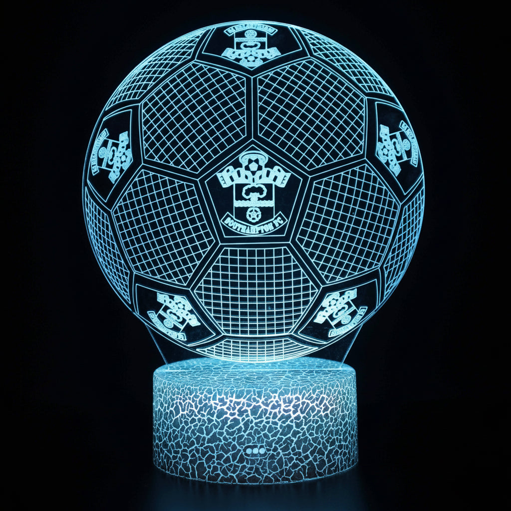 Fotball 3D Illusjon LED-Lampe - Nattlampe - med Fjernkontroll