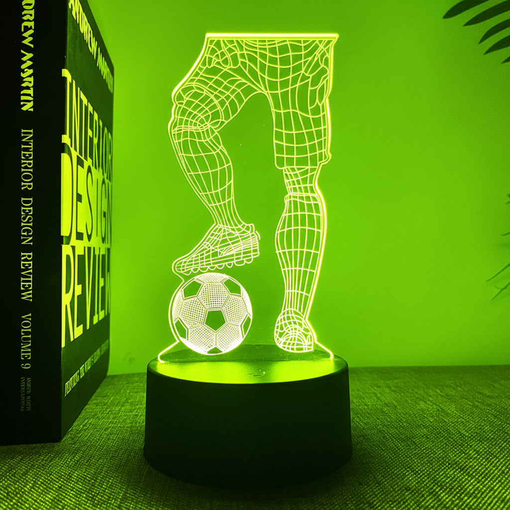 Fotball 3D Illusjon LED-Lampe - Nattlampe - Illusion