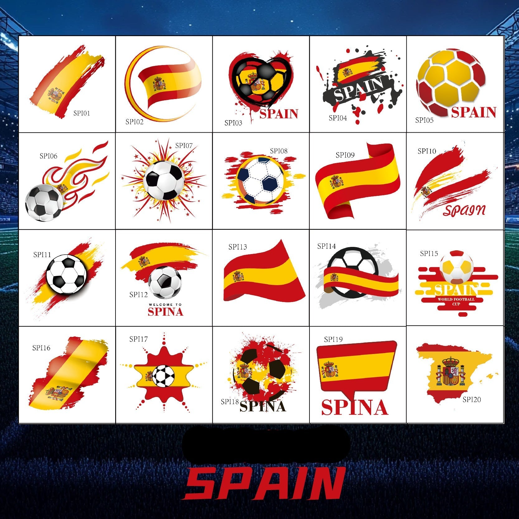 Fotball Klistremerker - Spania
