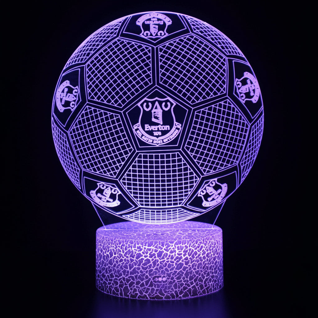 Fotball 3D Illusjon LED-Lampe - Nattlampe - med Fjernkontroll