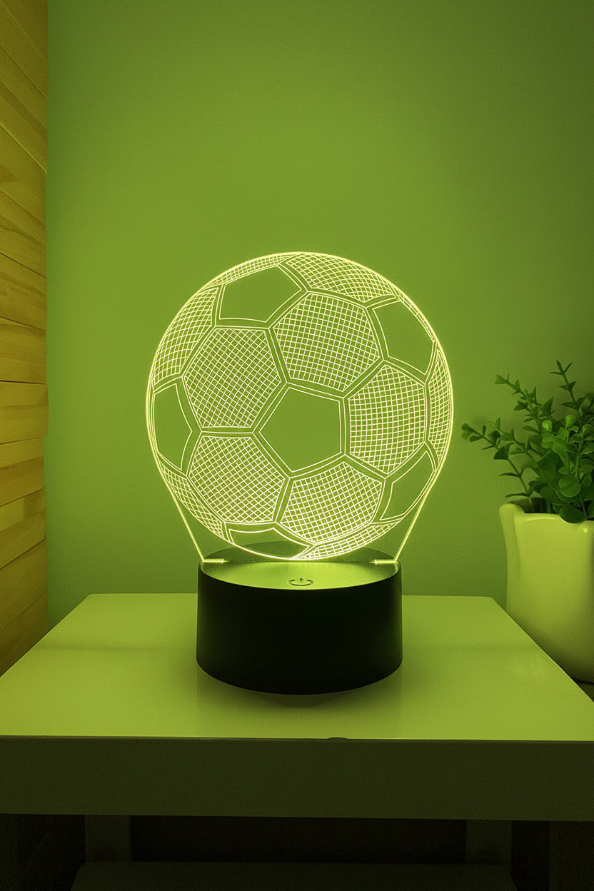 Fotball 3D Illusjon LED-Lampe - Nattlampe - Illusion