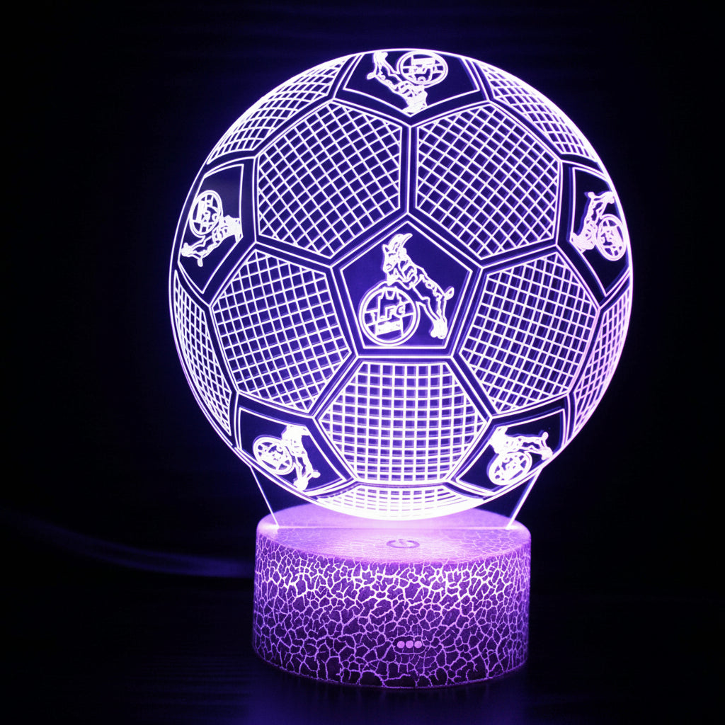 Fotball 3D Illusjon LED-Lampe - Nattlampe - med Fjernkontroll