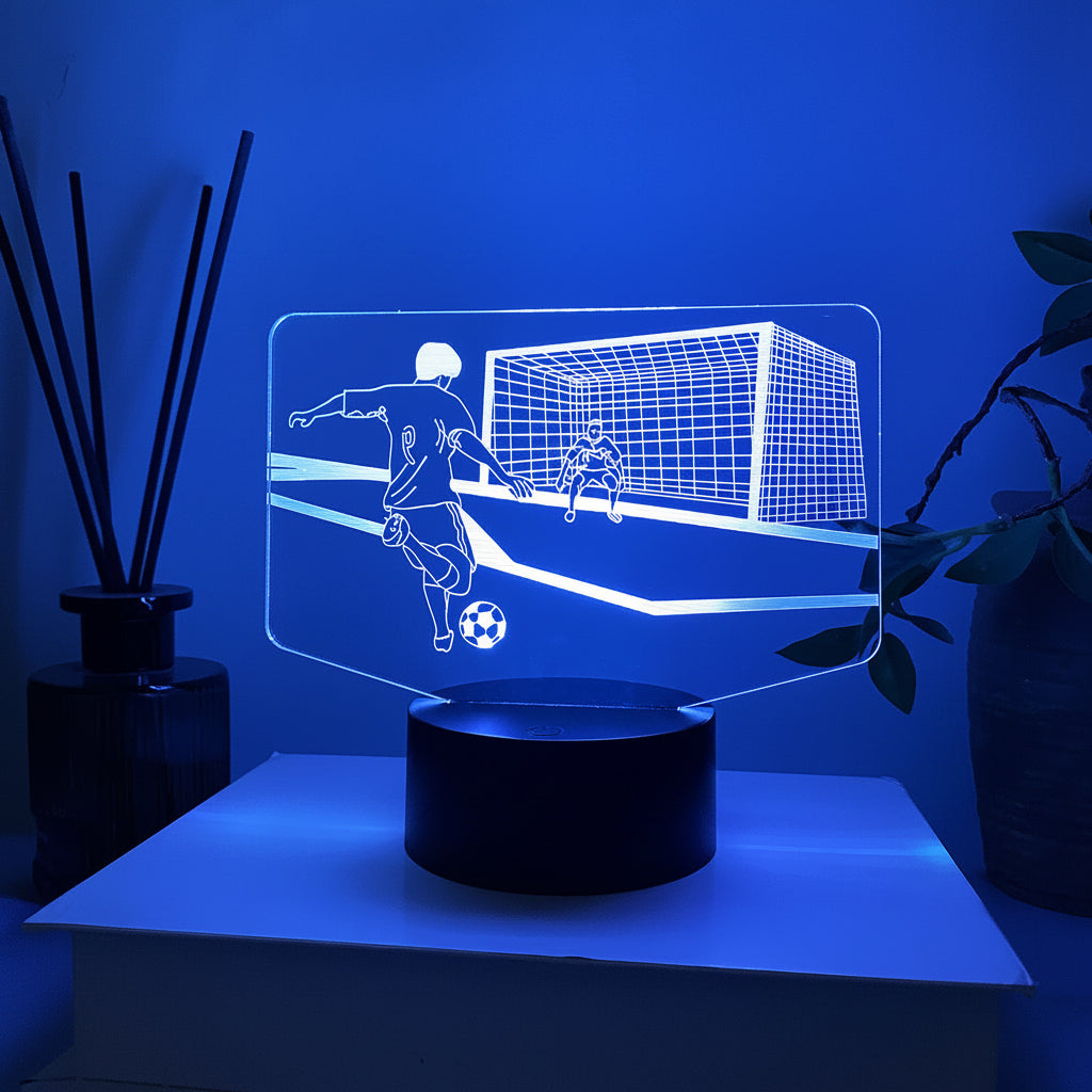 Fotball 3D Illusjon LED-Lampe - Nattlampe - 16 Farger