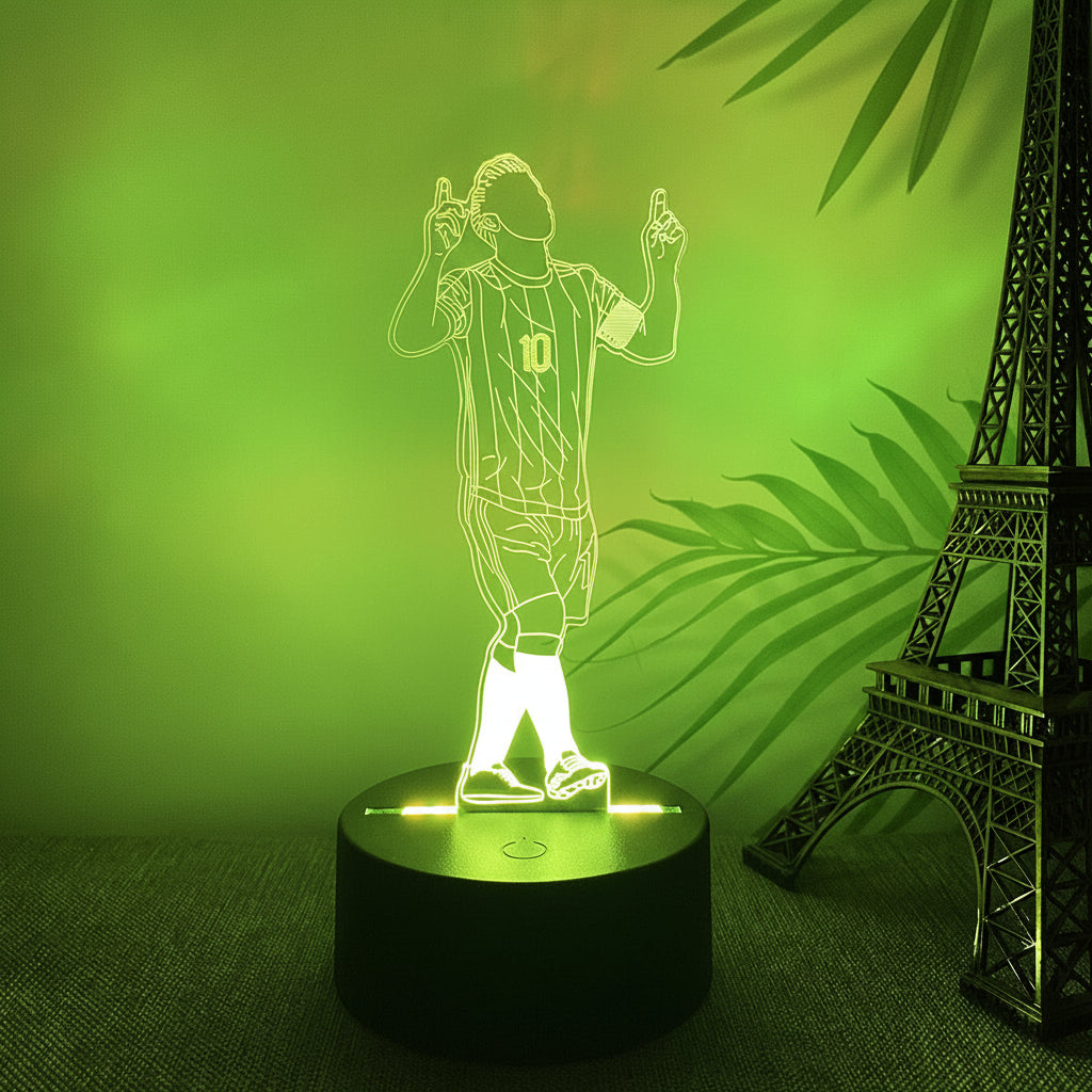 Messi 3D Illusjon LED-Lampe - Nattlampe