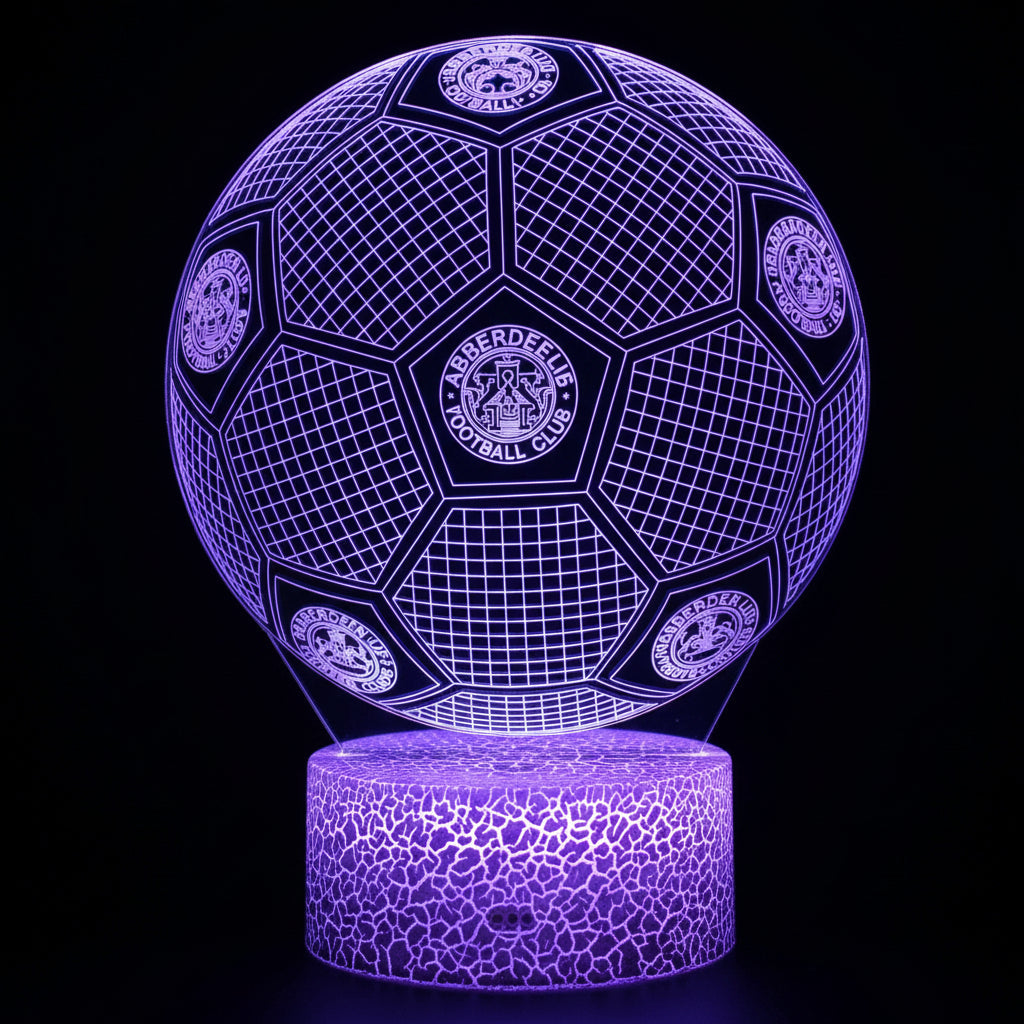 Fotball 3D Illusjon LED-Lampe - Nattlampe - med Fjernkontroll