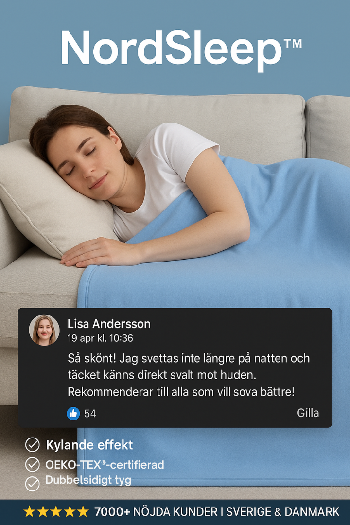 NordSleep kjøledyne 150x200 cm med bambus og Arc-Chill kjøleteknologi