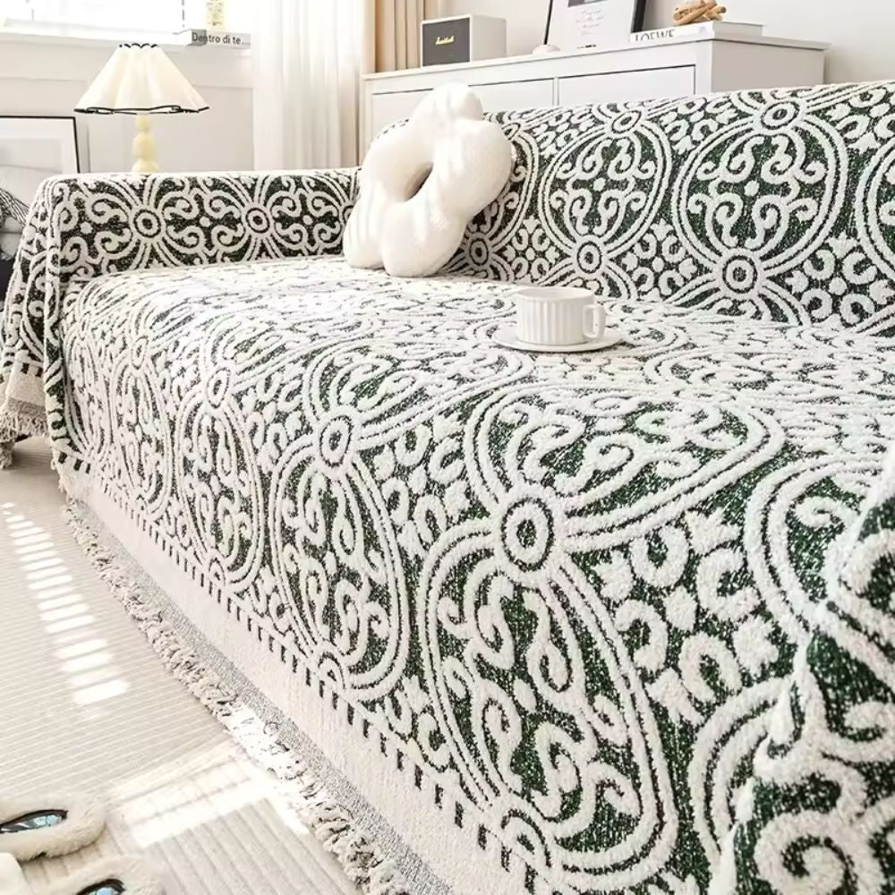 Sofatrekk i utsmykket jacquard