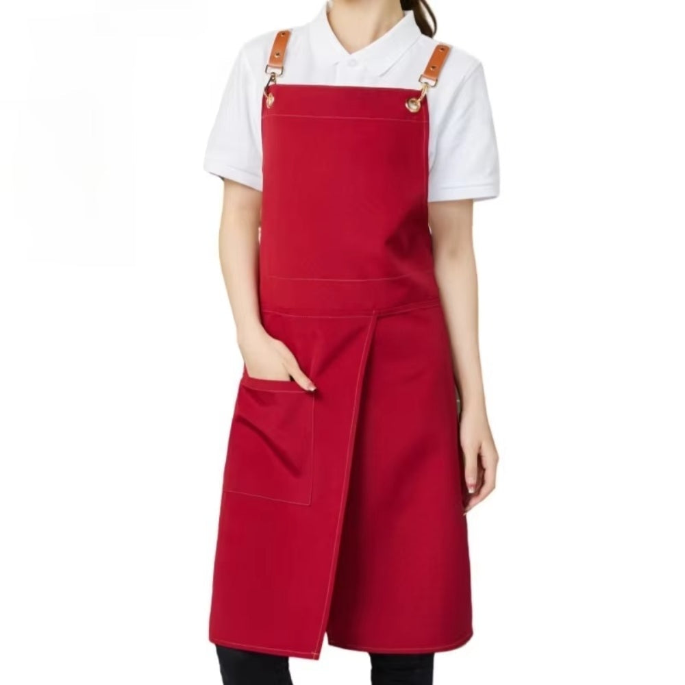 Unisex forklekjole med splitt og lommer
