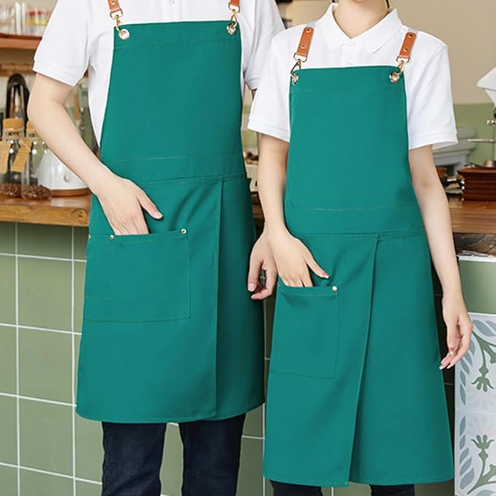 Unisex forklekjole med splitt og lommer