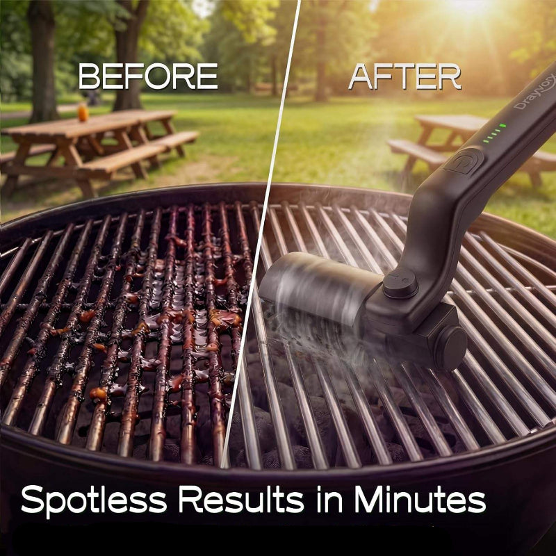 Globetrek° PowerBrush: Elektrisk Power Grill Rengjøringsbørste Med Roterende Dyp Rengjøring