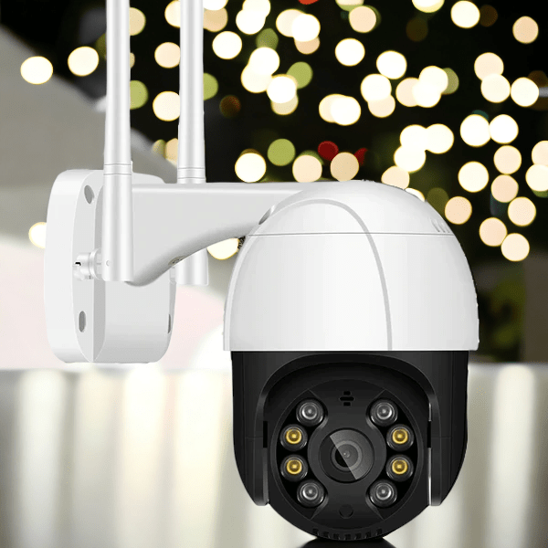 Utendørs IP - kamera | Full HD 1080P | Pan/Tilt | Nattsyn | Bevegelsesdeteksjon | Vanntett (IP66) | WiFi & LAN | SecuFirst App - NordHjem