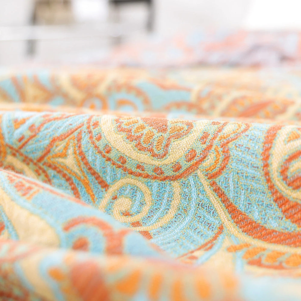 Vendbart bohemsk bomullspledd med paisley