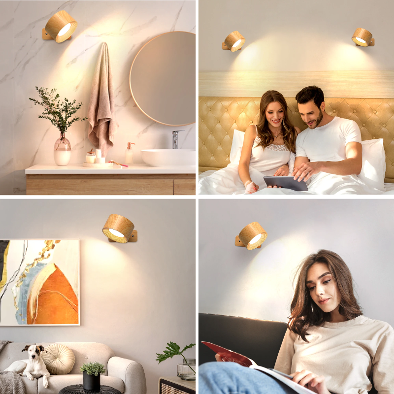 Ledsen™ RotatingLamp 1+1 GRATIS: Roterende Trådløs LED Vegg Lampe