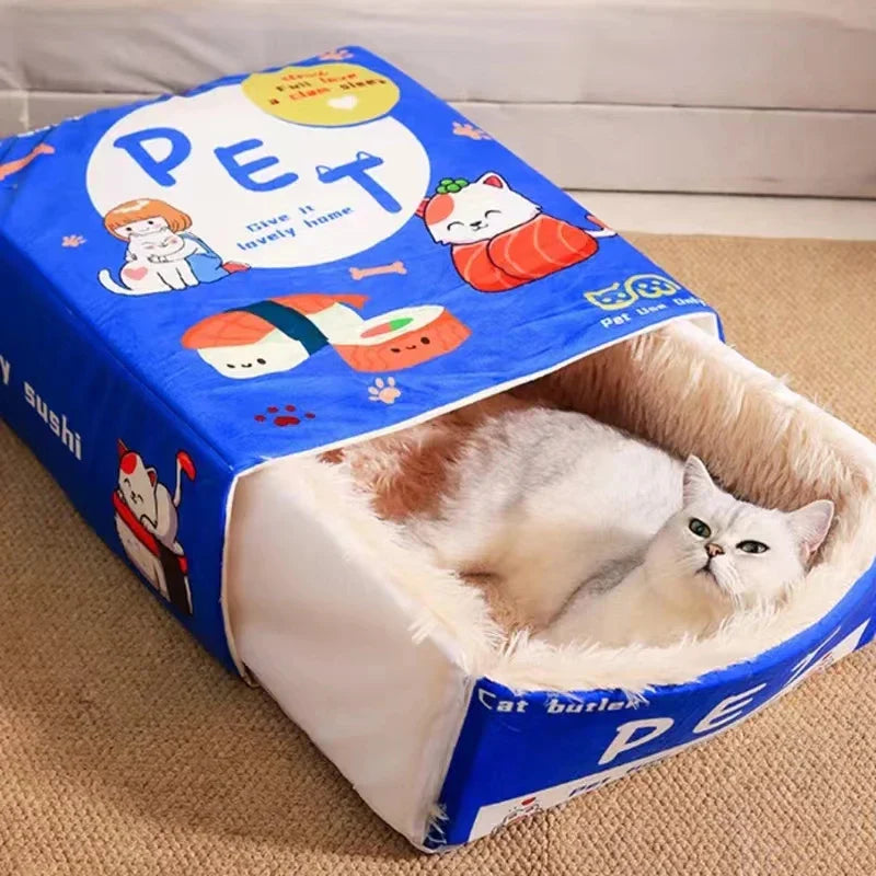 Catfri® CatBed: Koselig Vedlagt Rektangulær Skjulested KatteSeng