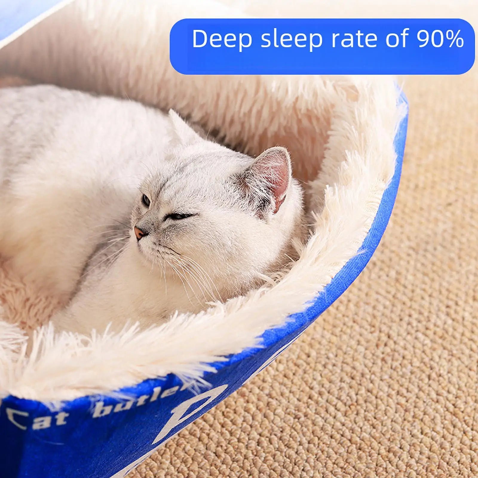Catfri® CatBed: Koselig Vedlagt Rektangulær Skjulested KatteSeng