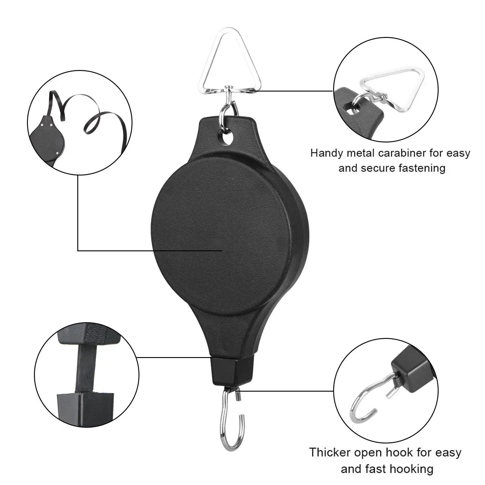 GlideHold® SuspensionHooks  1+1 GRATIS: Uttrekkbar Hengeplanter Opphengskroker