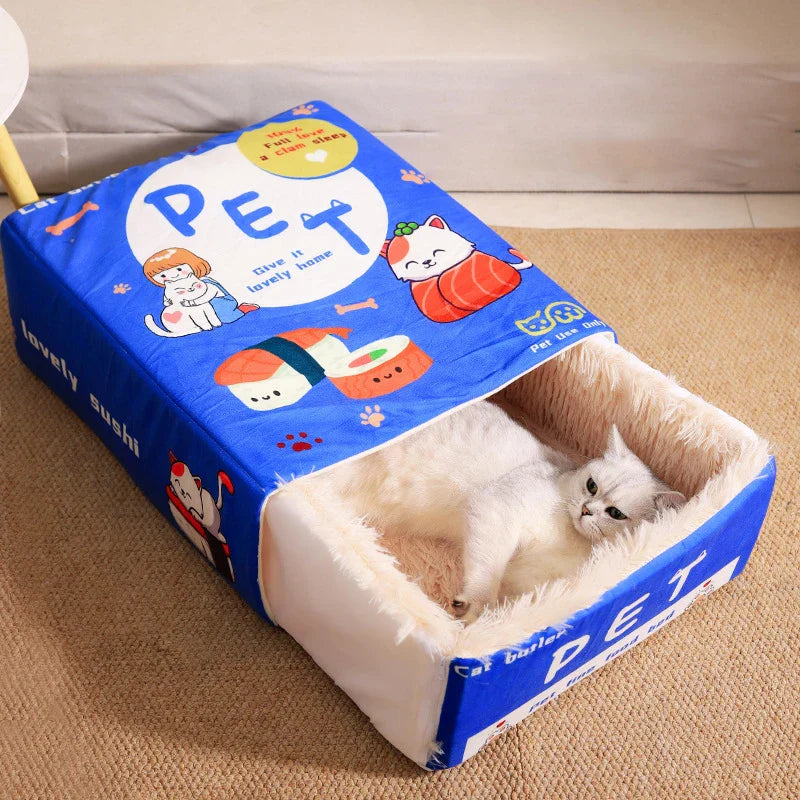 Catfri® CatBed: Koselig Vedlagt Rektangulær Skjulested KatteSeng