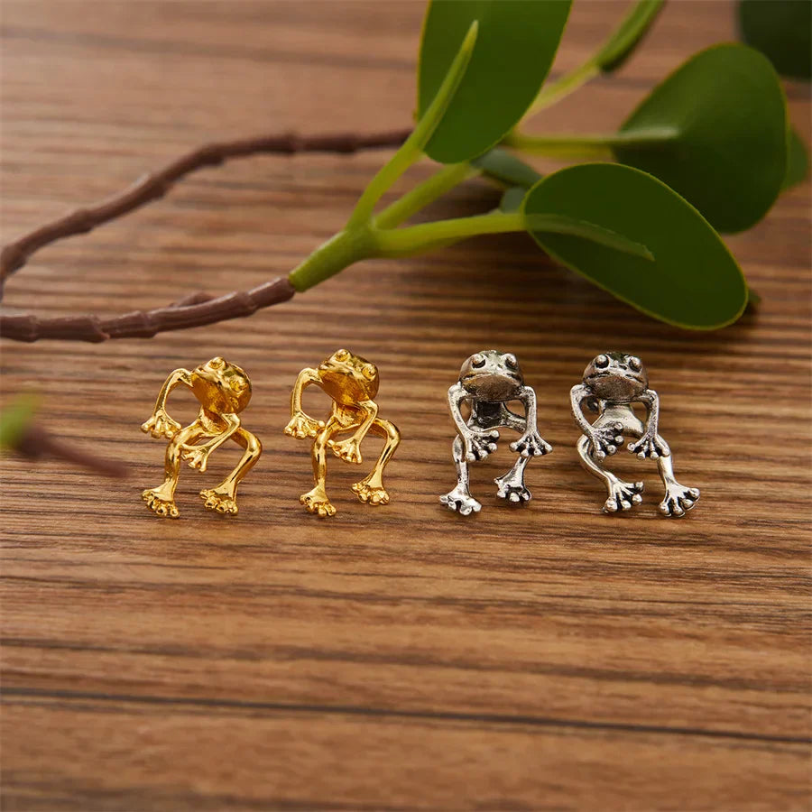 Jewelance™ FrogEarrings 1+1 GRATIS: Søte Temperament Frosk Stud Øredobber