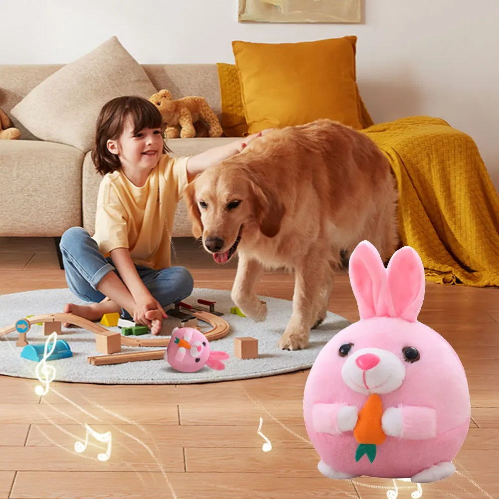 DogCatFri™ BouncingToy: Interaktiv Kjæledyr Sprettende Plysj Leketøy Ball