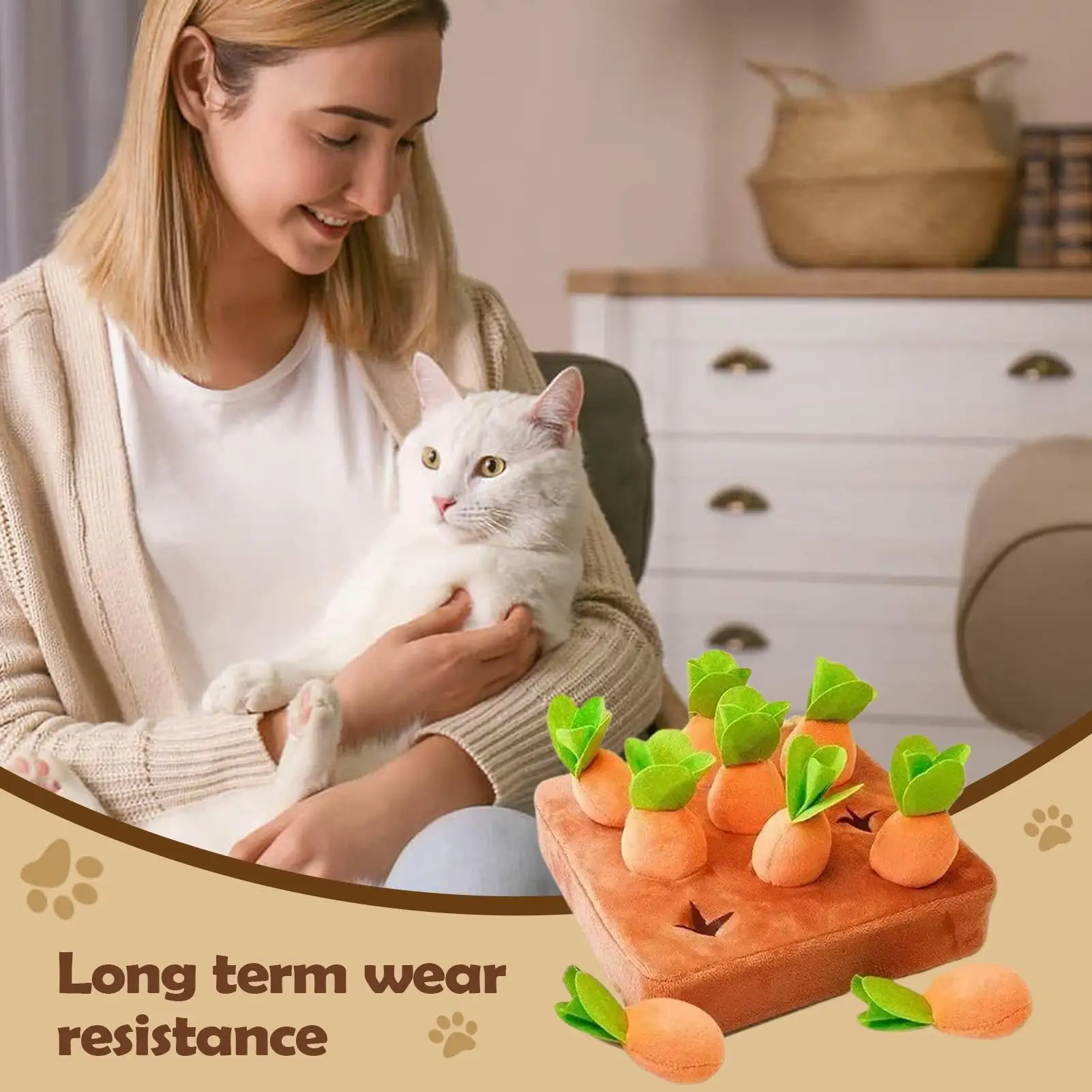 DogFri™ SniffingBoard: Premium Interaktiv Gulrot Puslespill Snusing Brett