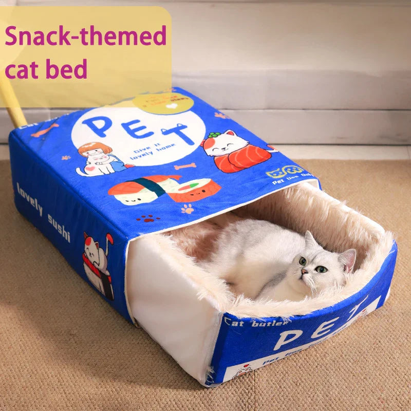 Catfri® CatBed: Koselig Vedlagt Rektangulær Skjulested KatteSeng