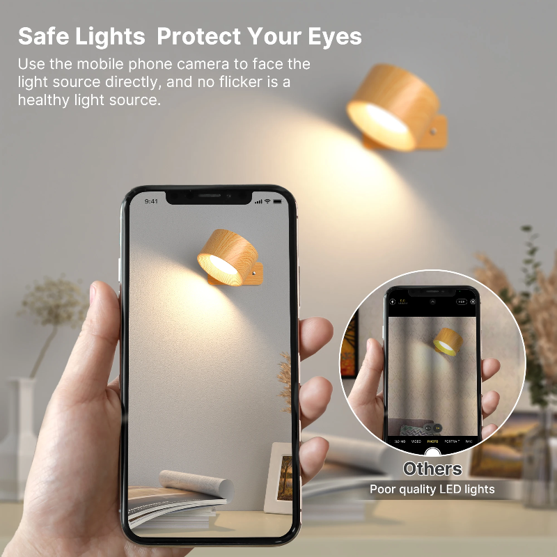 Ledsen™ RotatingLamp 1+1 GRATIS: Roterende Trådløs LED Vegg Lampe