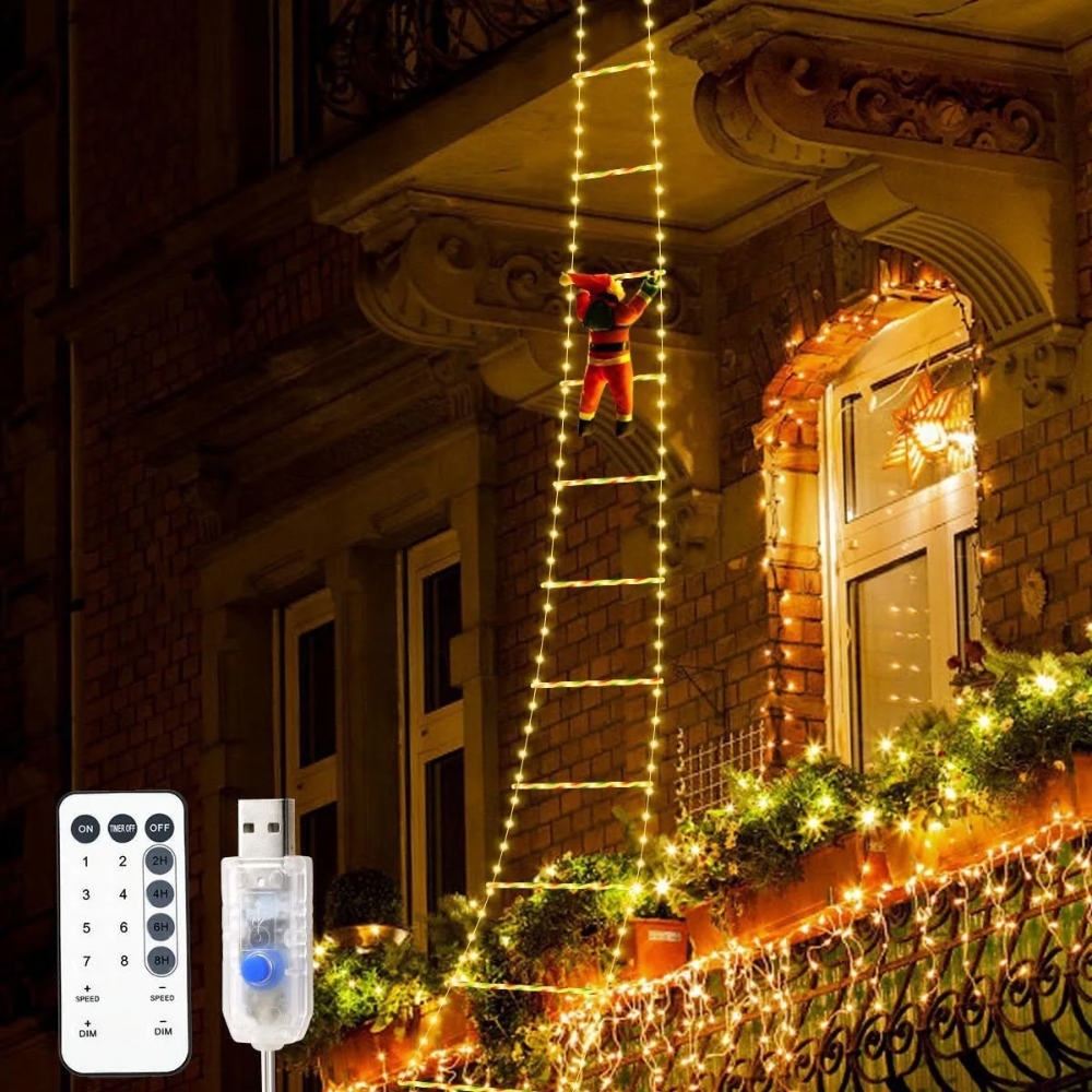 Ledsen™ ChristmasLadder: Holdbar Utendørs LED Jule Stige Lys Display