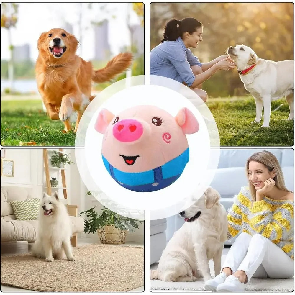 DogCatFri™ BouncingToy: Interaktiv Kjæledyr Sprettende Plysj Leketøy Ball