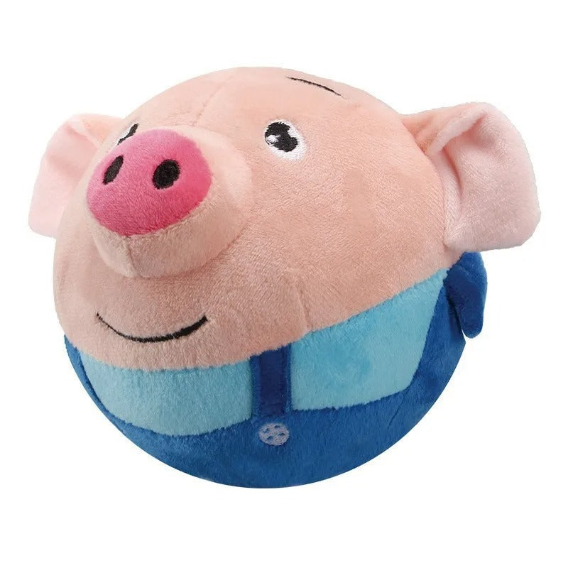 DogCatFri™ BouncingToy: Interaktiv Kjæledyr Sprettende Plysj Leketøy Ball