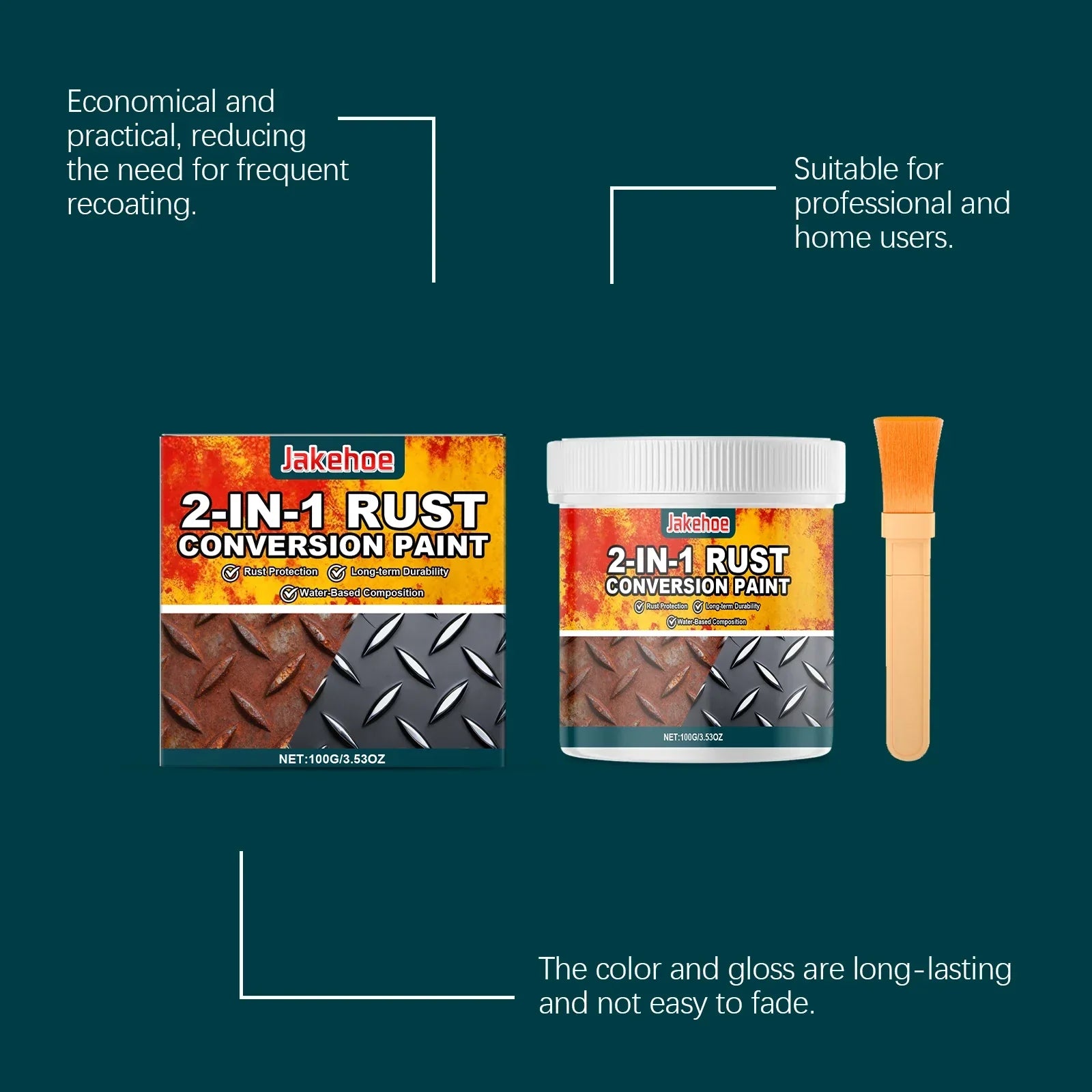 RustConversion 1+1 GRATIS: 2-I-1 Rustkonverteringsmaling Og Metallgrunning