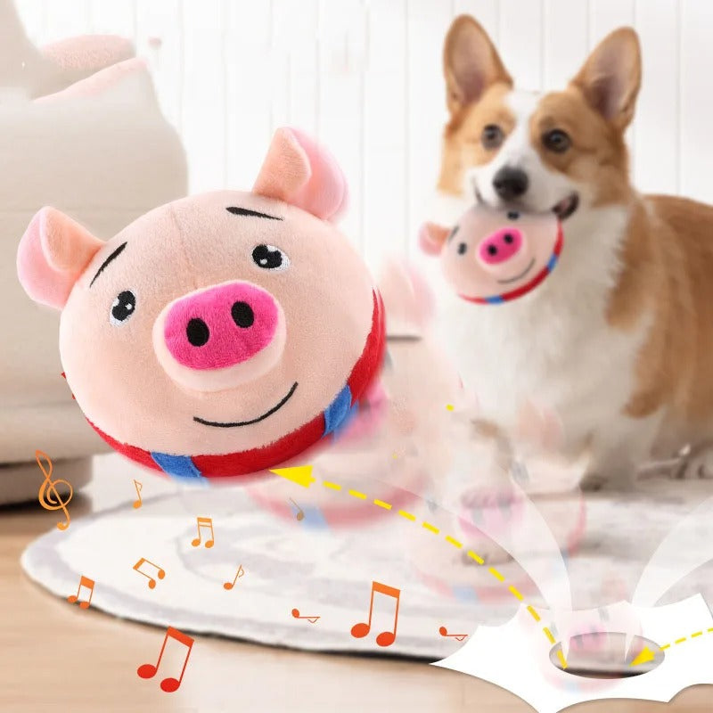 DogCatFri™ BouncingToy: Interaktiv Kjæledyr Sprettende Plysj Leketøy Ball