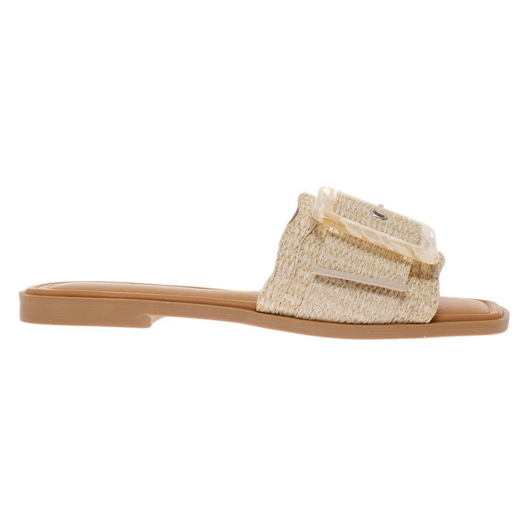Sandaler for kvinner med spenne i naturlig stil - NordHjem