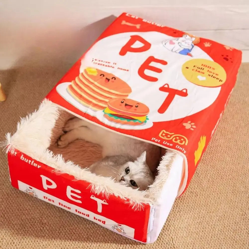 Catfri® CatBed: Koselig Vedlagt Rektangulær Skjulested KatteSeng