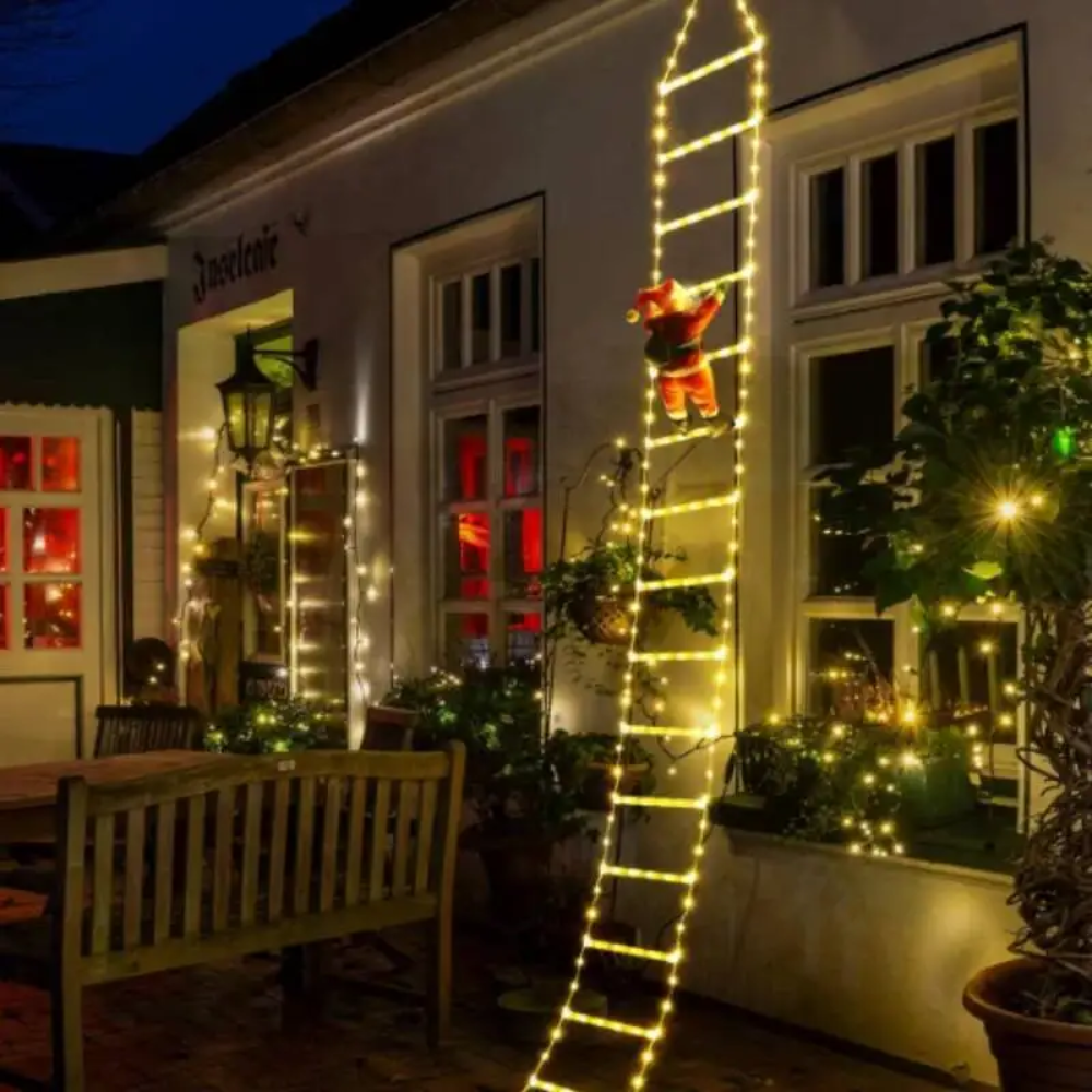 Ledsen™ ChristmasLadder: Holdbar Utendørs LED Jule Stige Lys Display