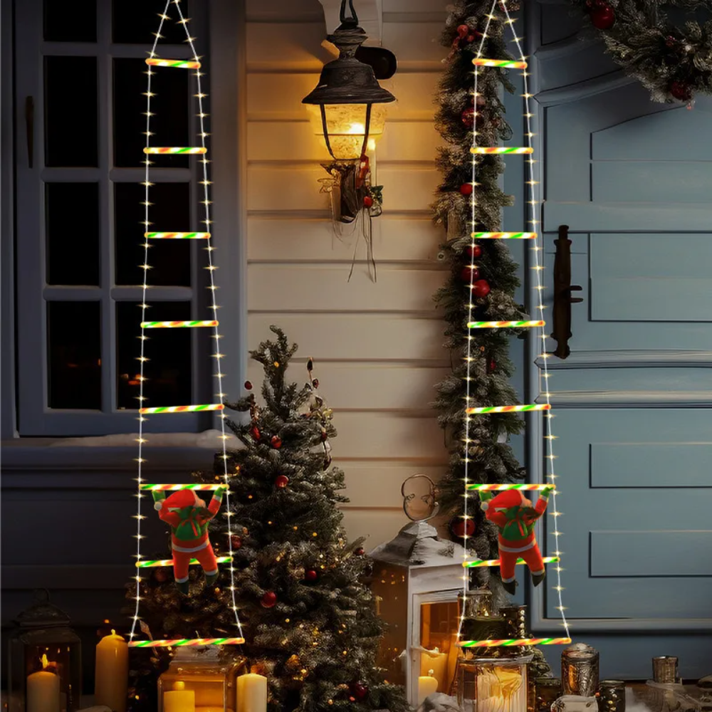 Ledsen™ ChristmasLadder: Holdbar Utendørs LED Jule Stige Lys Display