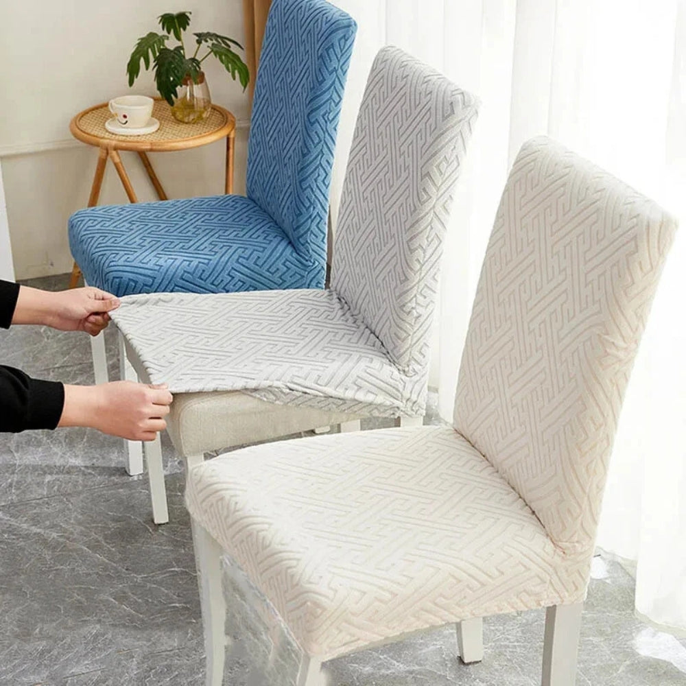 Silvra elastisk stoltrekk med gittermønster