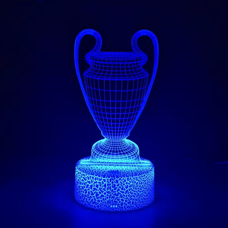 Fotball 3D Illusjon LED-Lampe - Nattlampe - Trophy